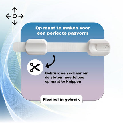 Zelfklevende Kinderslot kastjes - Extra stevig 3M plakkers - Set van 6 - Zonder boren