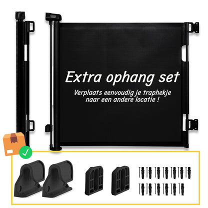 Set Extra ophanging Zwart - Geschikt voor Simanti Oprolbaar Traphekje 150/110 cm