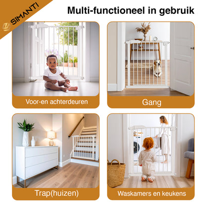 Simanti Metalen Traphekje Wit - Zonder Boren - Klembevestiging - 76 t/m 91 cm